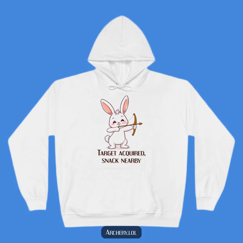 Funny Bunny Archer Hoodie: Cozy Up with a Smile and a Bow!