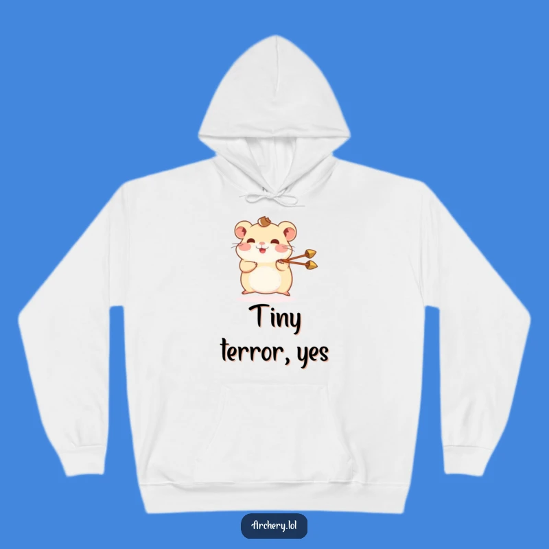 Cozy Hamster Archer Hoodie: Funny Small Animal Sweatshirt, Perfect Gift