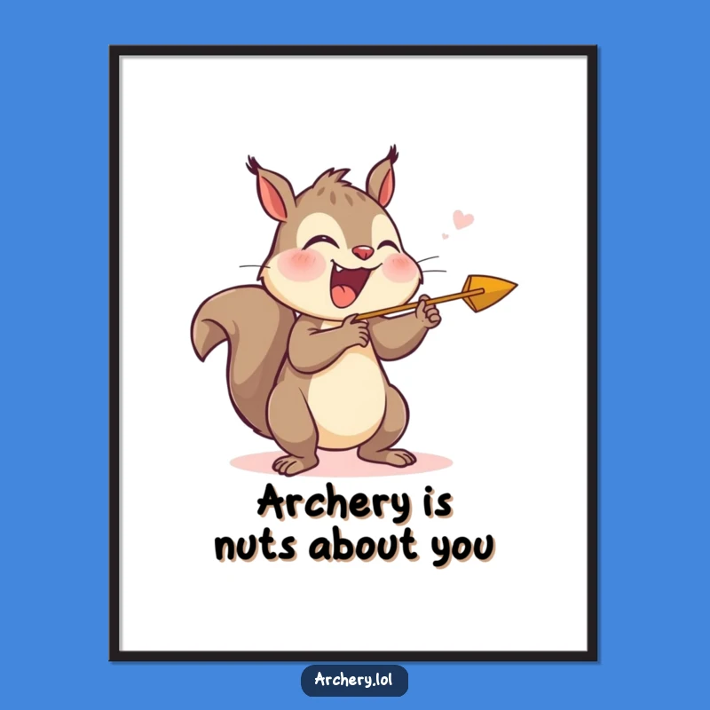 Free Printable Wall Art: Giggling Squirrel Archer - Funny Downloadable Decor