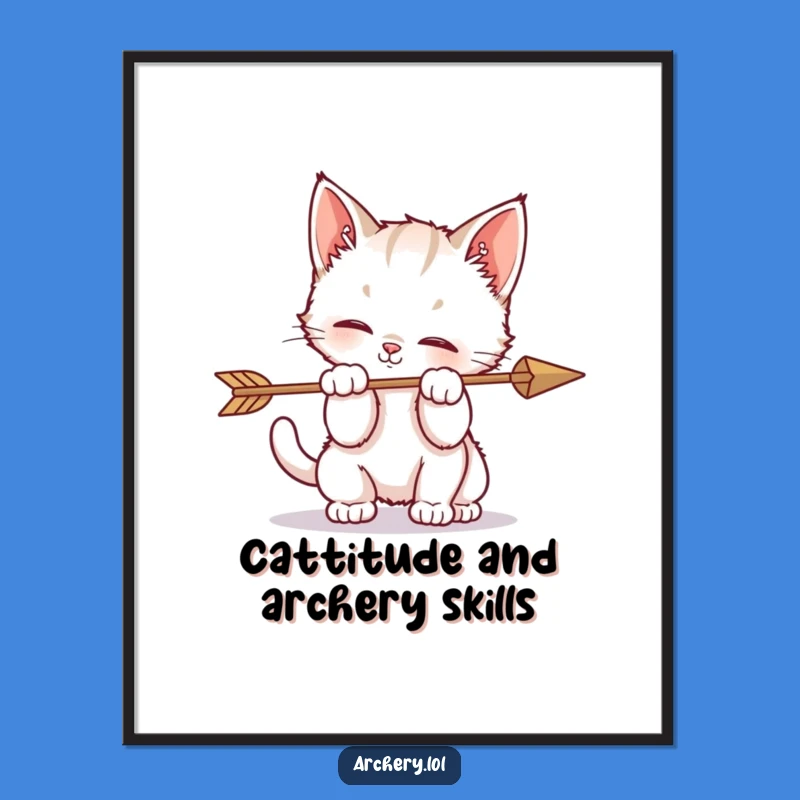 Free Printable Wall Art: Playful Kitten Arrow Art, Cute Downloadable Humorous Decor