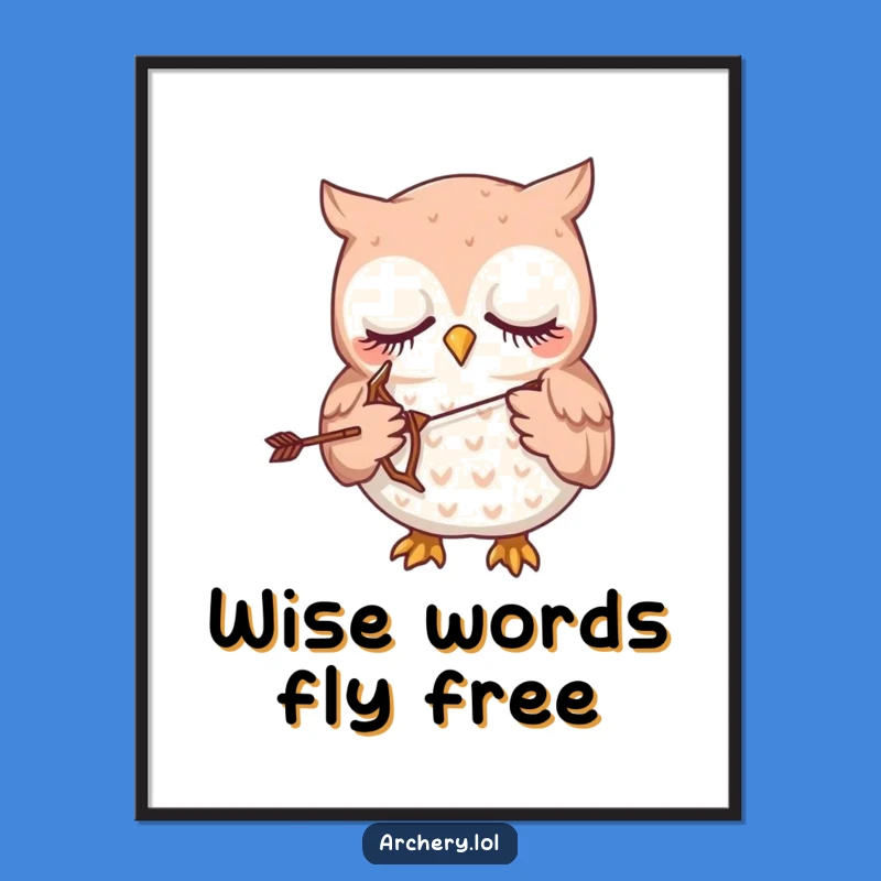 Free Printable Wall Art: Sleepy Owl Zen - Calm Downloadable Decor