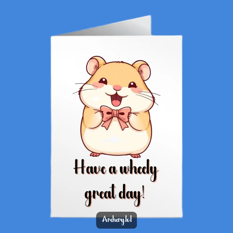 Free Printable Funny Hamster Birthday Card Download: Determined Archer, Perfect DIY Gift!