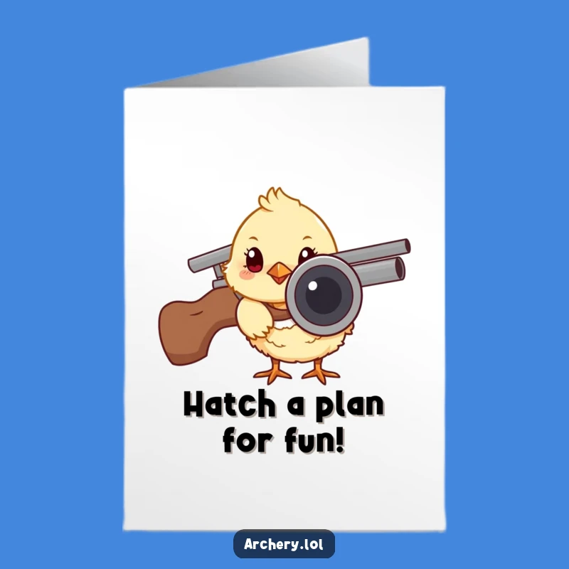 Free Printable Birthday Card: Curious Chick, Funny Quiver Surprise, Downloadable Gift
