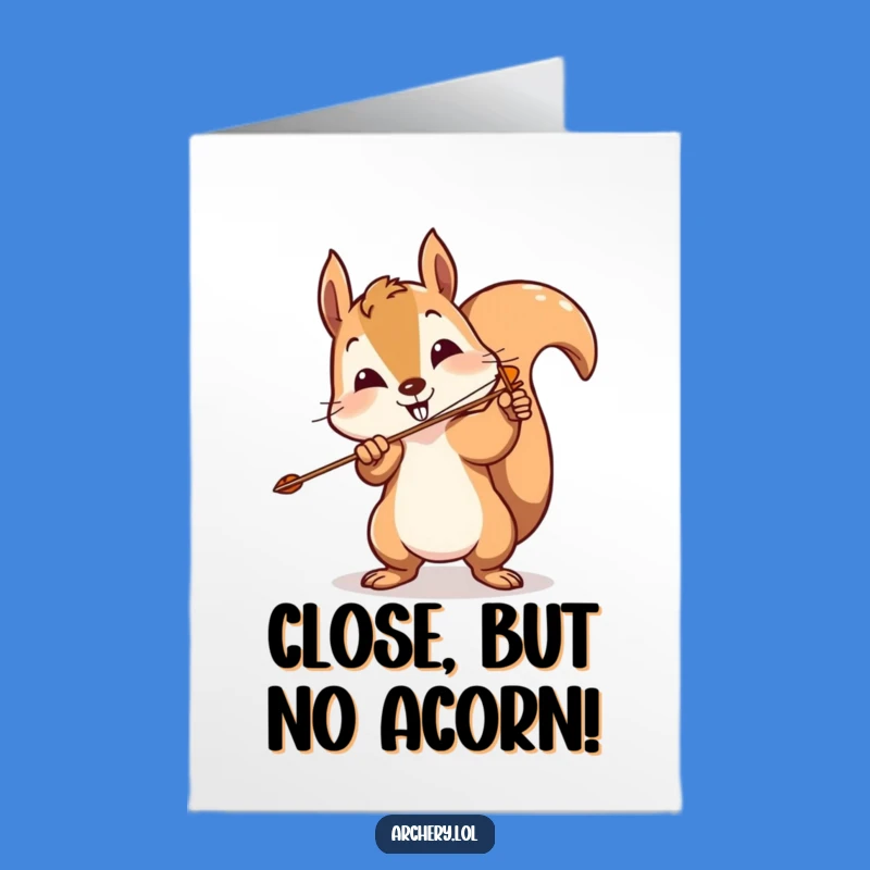 Free Printable Congrats Card: Squirrel Archer's Wild Shot - Downloadable Fun