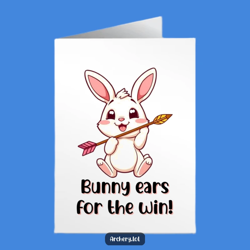 Free Printable Congratulations Card: Bunny Archer's Success - Downloadable Joyful Wishes
