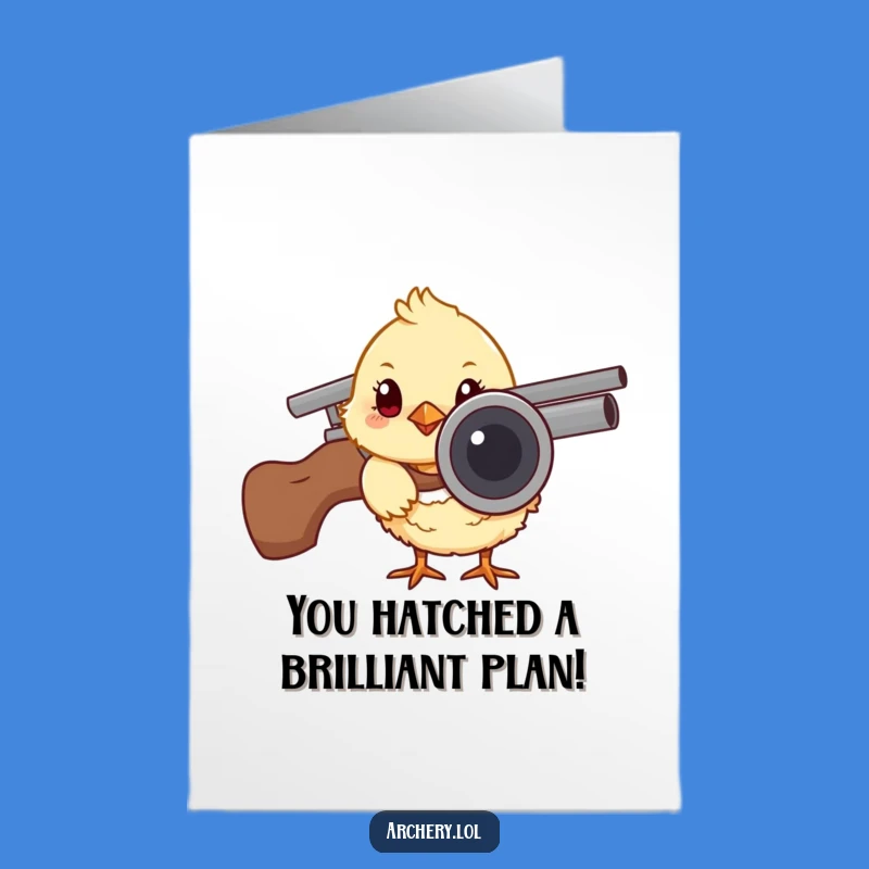 Free Printable Congrats Card: Chick's Quiver Peek, Humorous Downloadable Joy