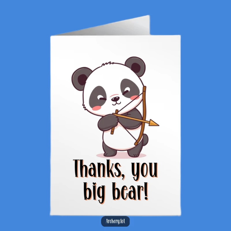 Free Printable Thank You Card: Silly Panda Sends Goofy Thanks Your Way!