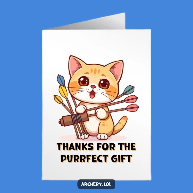 Free Printable Thank You Card: Surprised Cat Archer Says Thanks - Downloadable Fun