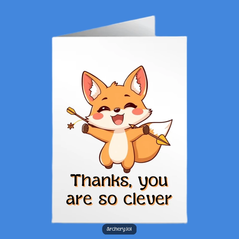 Free Printable Thank You Card: Fox Archer's Gratitude - Downloadable Thanks