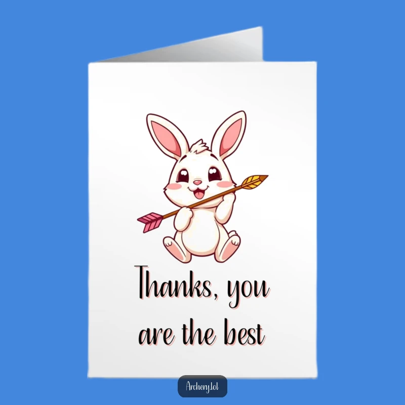 Free Printable Thank You Card: Bunny Archer's Gratitude - Downloadable Thanks