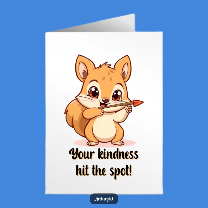 Free Printable Thank You Card: Squirrel Archer Expresses Gratitude