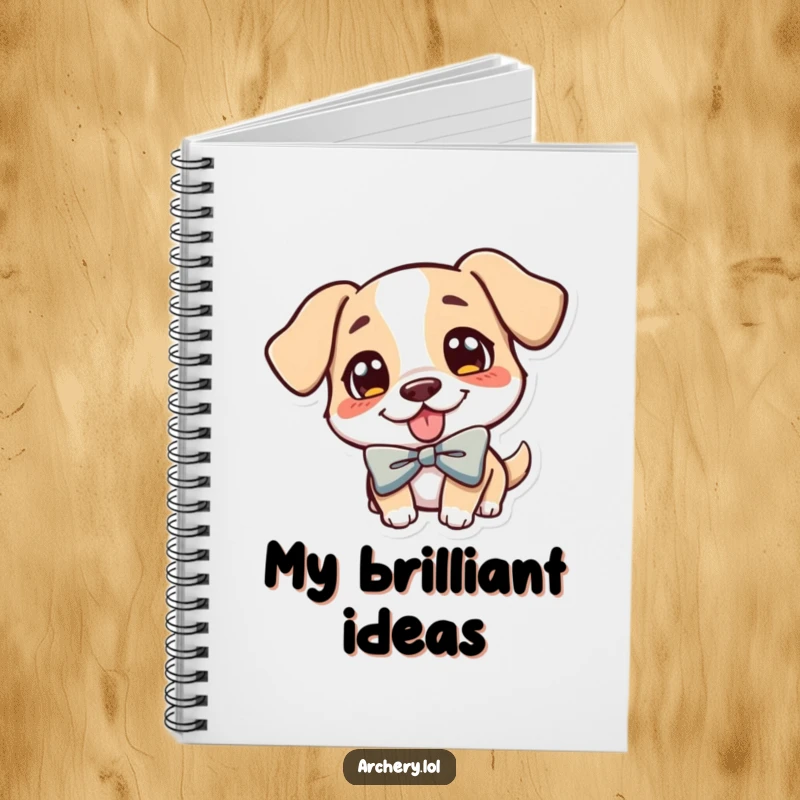 Funny Dog Archer Notebook: A cheerful dog with its tongue out, aiming a bow, ready to help organize your thoughts.