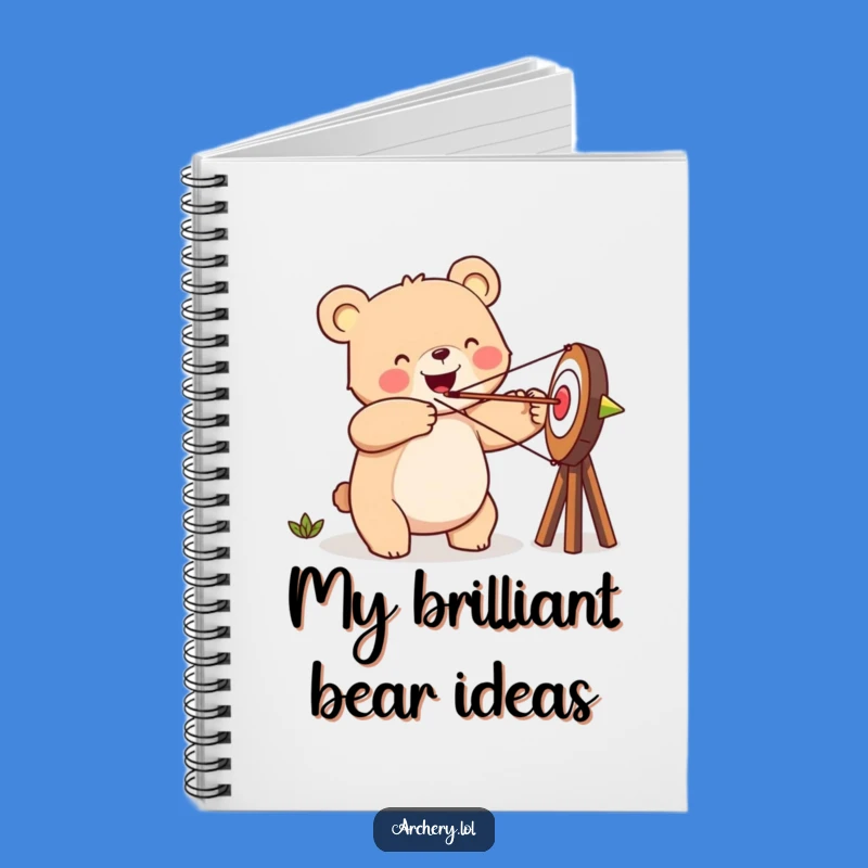 Funny Happy Bear Notebook - Goal-Oriented Journal Gift for Students