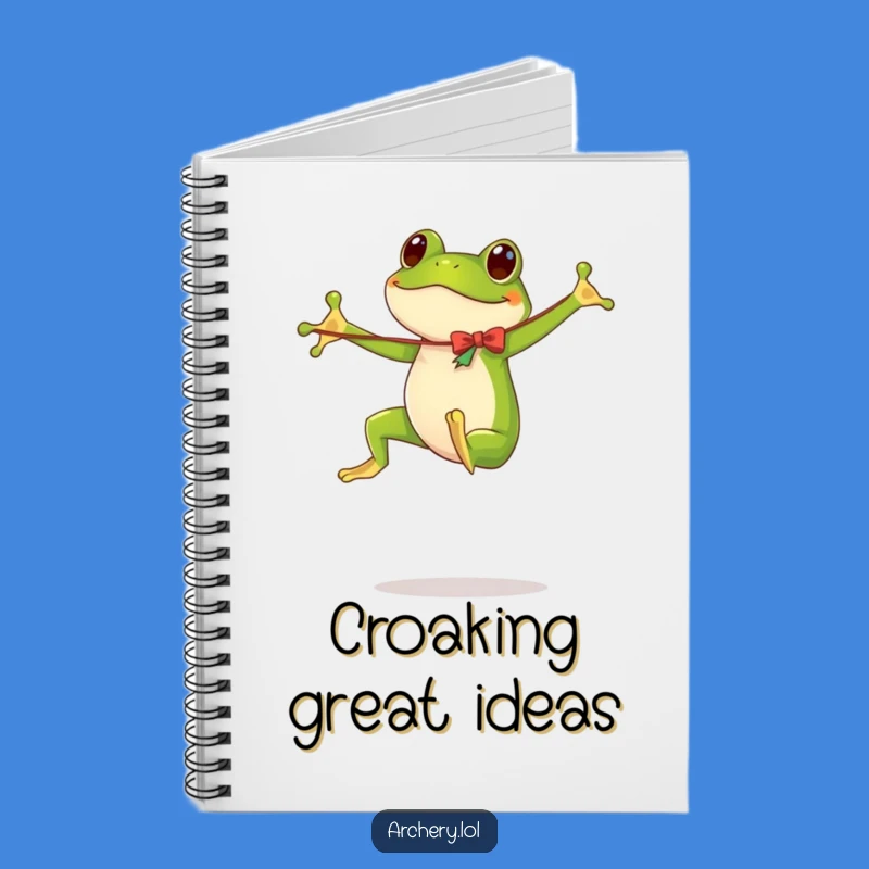 Funny Notebook: Bouncing Frog Archer - Ideas Leap to Life!