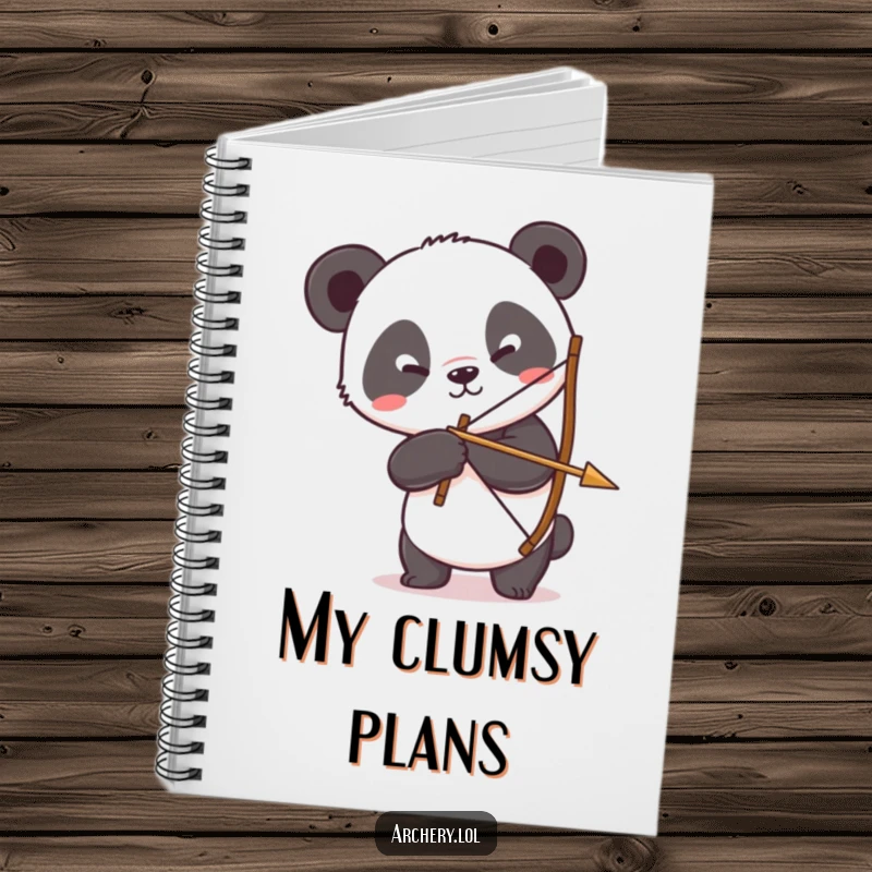 Funny Panda Archer Notebook: A silly panda attempts to hold a bow and arrow, ready to help you capture your ideas.