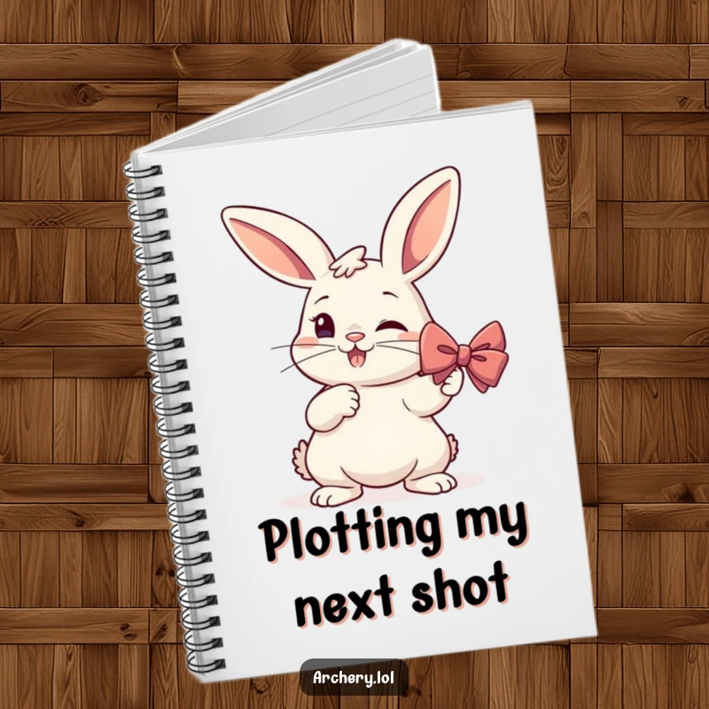Funny Rabbit Archer Notebook: A determined rabbit drawing a bow, ready to shoot, inspiring notes and humor.