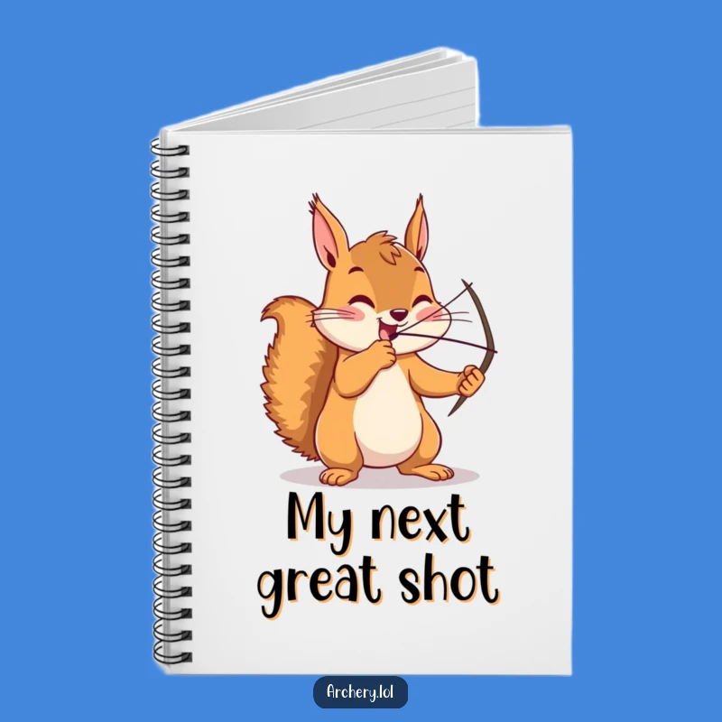 Funny Squirrel Archer Notebook - Enthusiastic Focus Journal Gift for Students