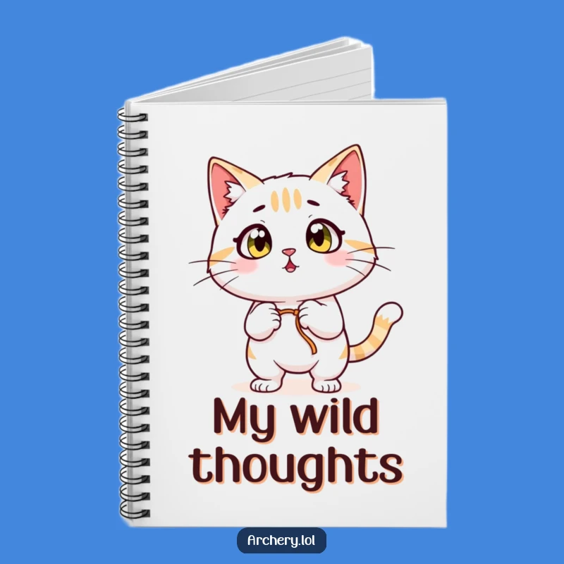 Funny Surprised Cat Notebook: Wide-Eyed Archer Feline, Perfect for Notes