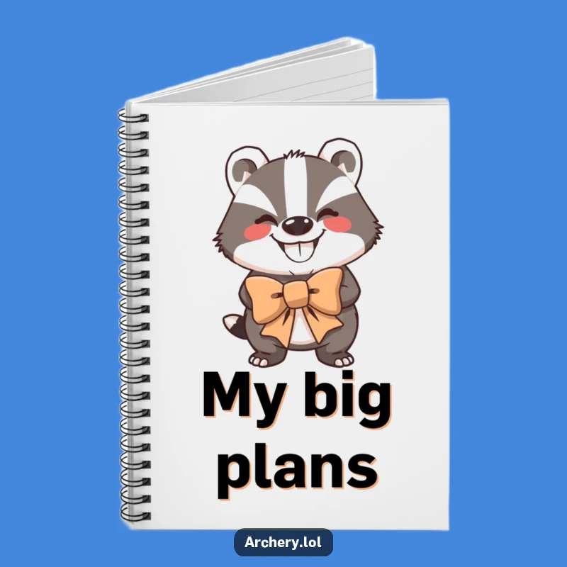 Funny Badger Archer Notebook: Strong Badger's Notes, Gift for Writers
