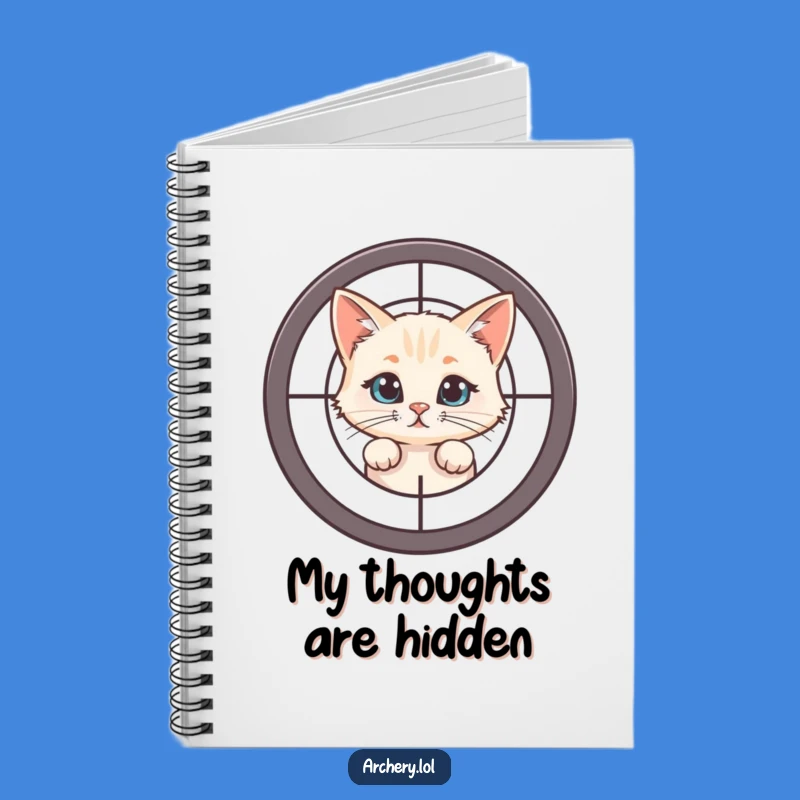 Funny Cat Target Notebook: Jot Down Secrets with Curious Humor, Gift Idea
