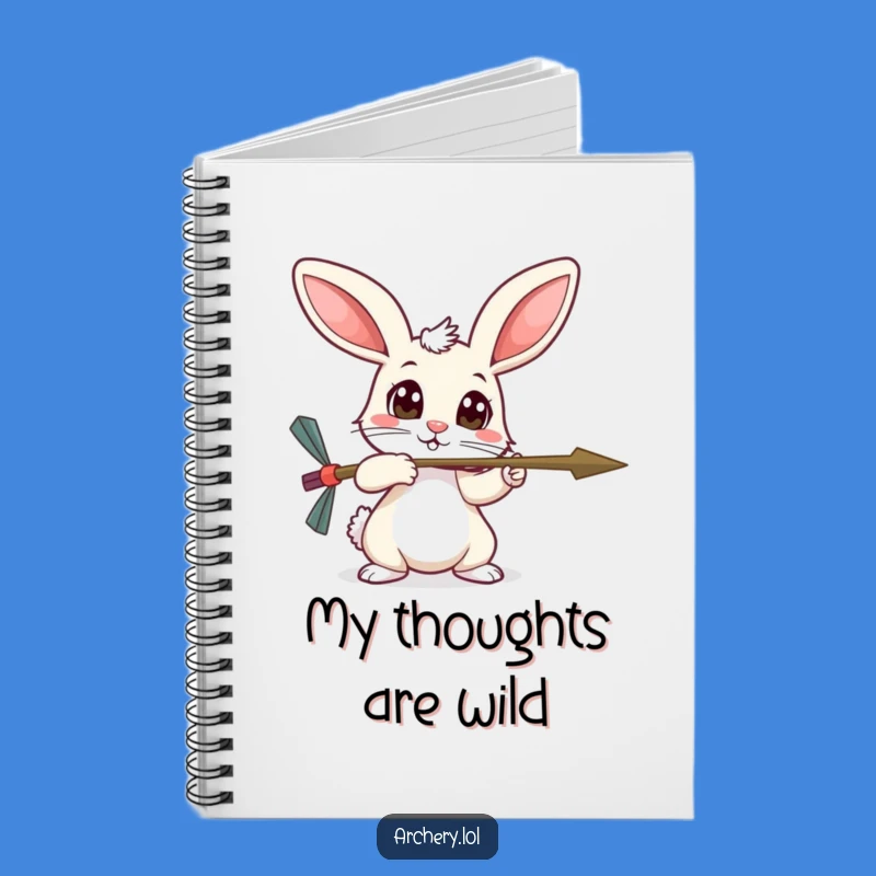 Funny Timid Rabbit Notebook - Curious Archer Journal Gift for Students