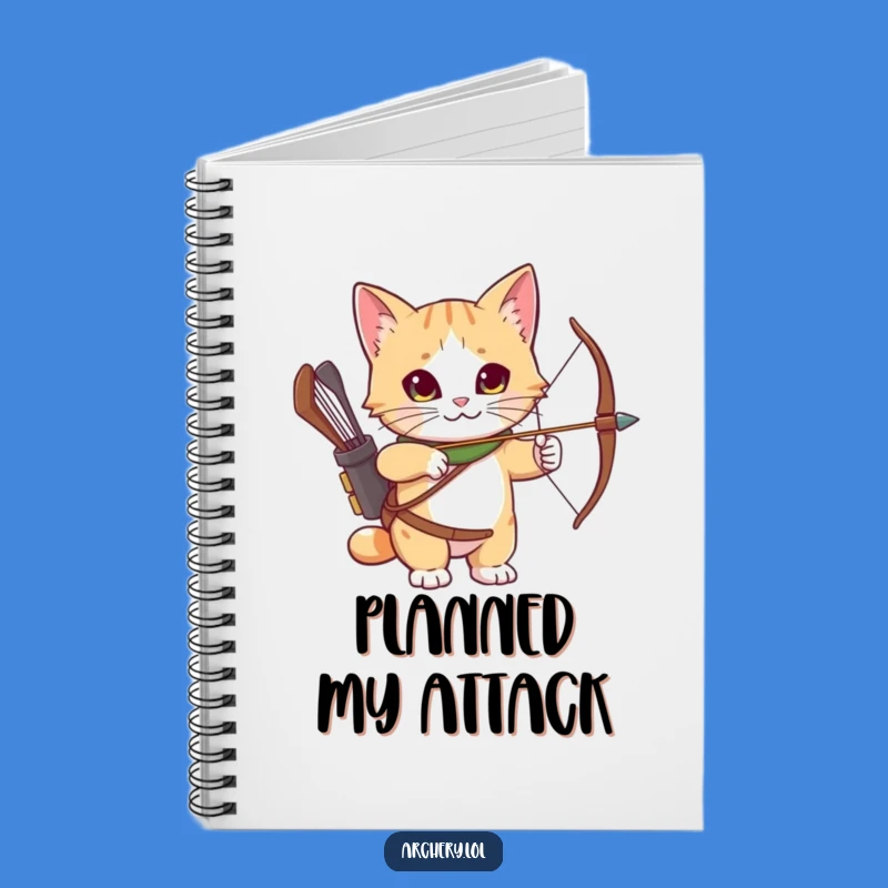 Funny Cat Archer Notebook: Curious Cat's Notes, Gift for Writers