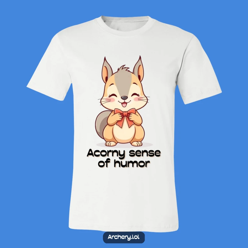 Funny Squirrel Archer T-Shirt: Playful Squirrel with Bow, Ideal Funny Gift for Archery Fans