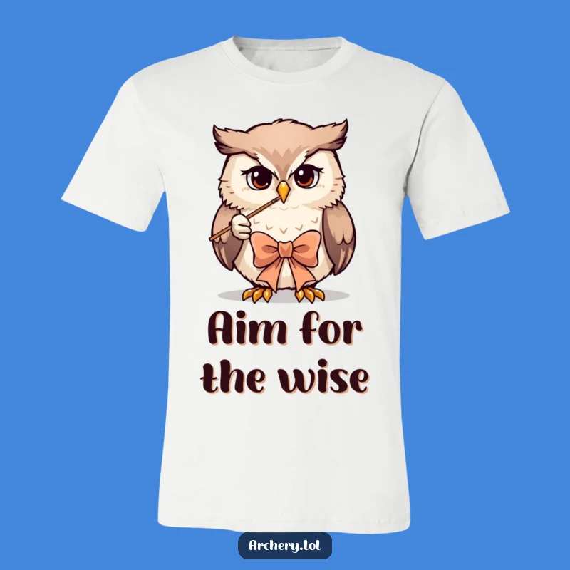 Funny Owl Archer T-Shirt: Determined Focus, Great Gift for Bird Enthusiasts