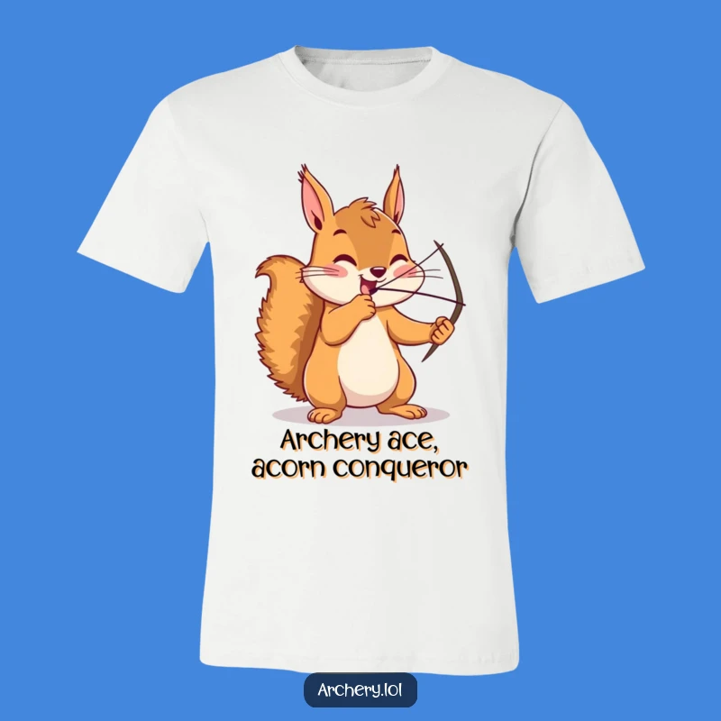 Funny Squirrel Archer T-Shirt - Enthusiastic Focus Tee for Archery Fans