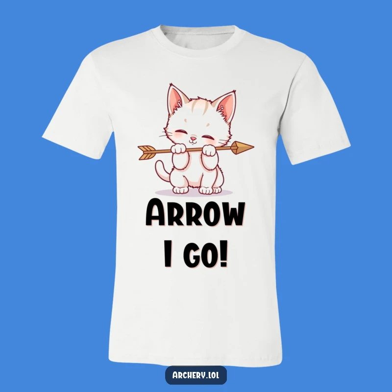 Funny Kitten Arrow Play T-Shirt Adorable Mischief Gift Idea