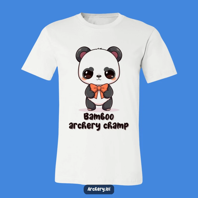 Funny Panda Archer T-Shirt: Determined Cute Panda Bow Pose, Ultimate Funny Gift for Adorable Fans