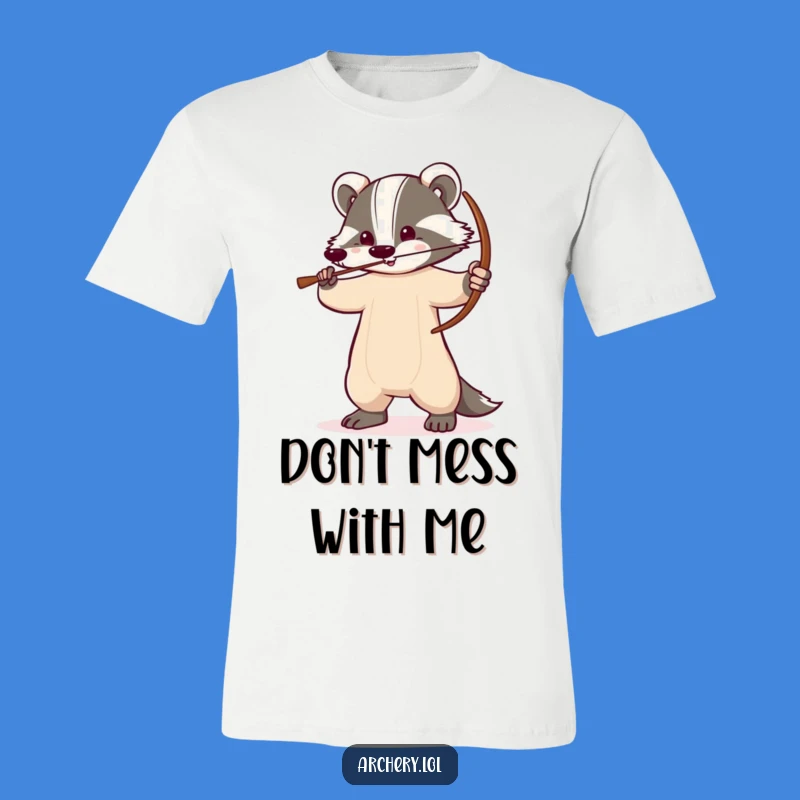 Determined Badger Archer Tee: Funny Woodland Shirt, Unique Gift