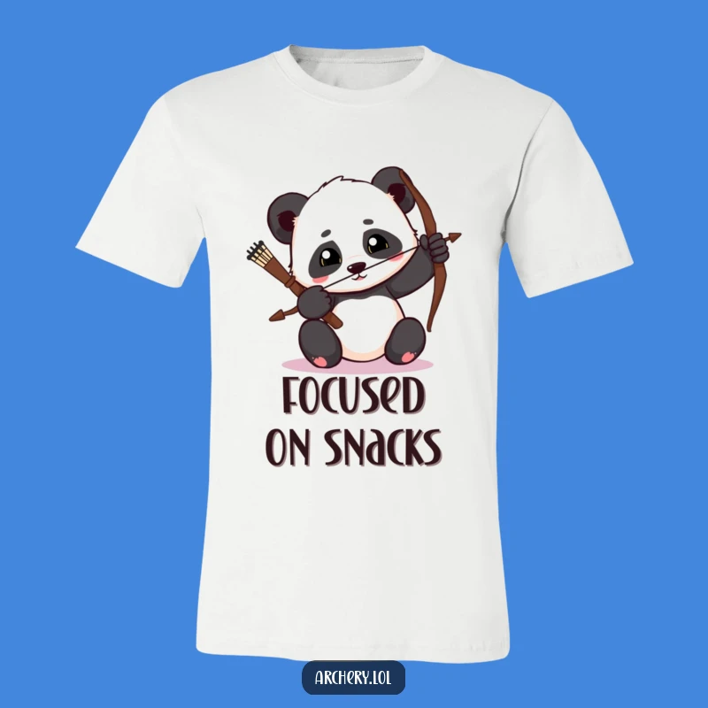 Funny Panda Archer T-Shirt: Focused Feline Fun, Archer Gift Tee