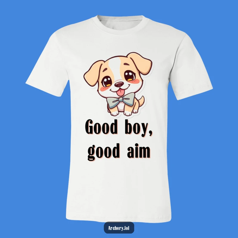Funny Dog Archer T-Shirt: Cheerful Pup Tongue Out, Hilarious Gift for Dog Enthusiasts