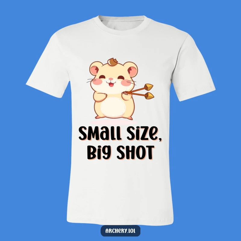 Happy Hamster Archer Tee: Funny Small Animal Shirt, Unique Gift
