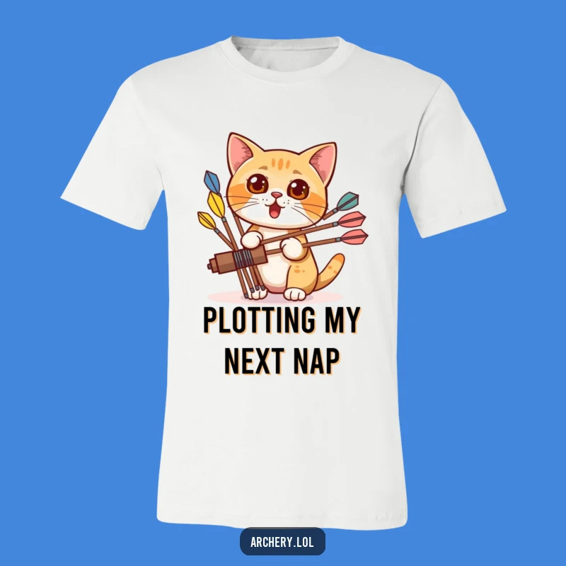 Funny Cat Archer T-Shirt: Peek-a-Boo Fun - A Whimsical Funny Gift