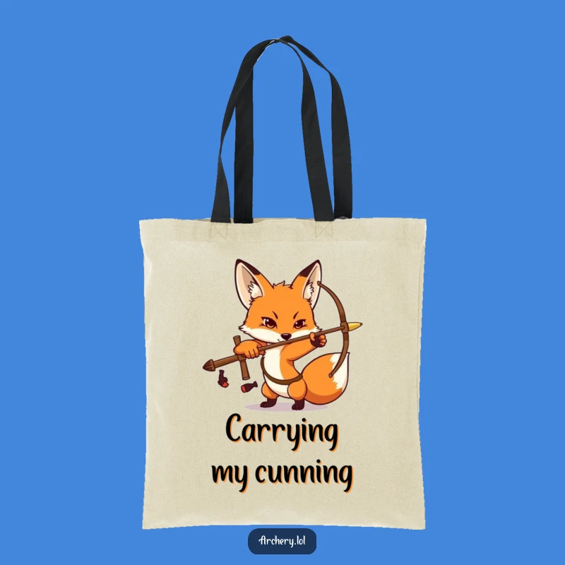 Funny Fox Archer Tote Bag: Determined Fox Bag, Perfect Funny Gift for Stylish Carry