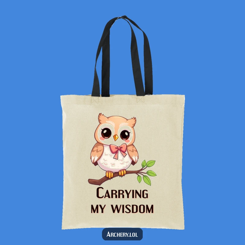 Funny Owl Archer Tote Bag: Carry Your Wisdom with Whimsy, Hilarious Bag for Bird Watchers