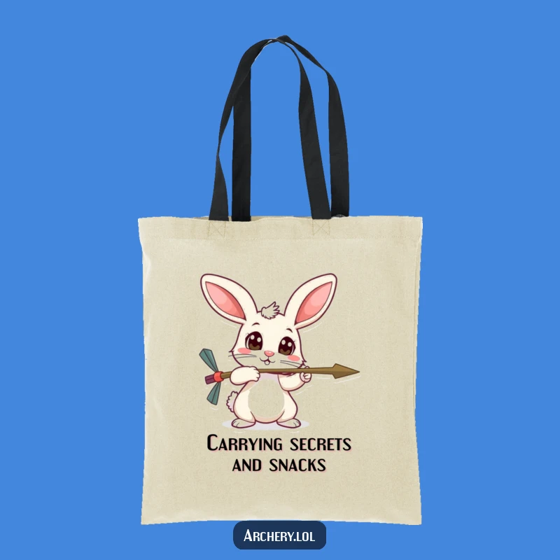 Funny Timid Rabbit Tote Bag - Curious Archer Everyday Carry Gift