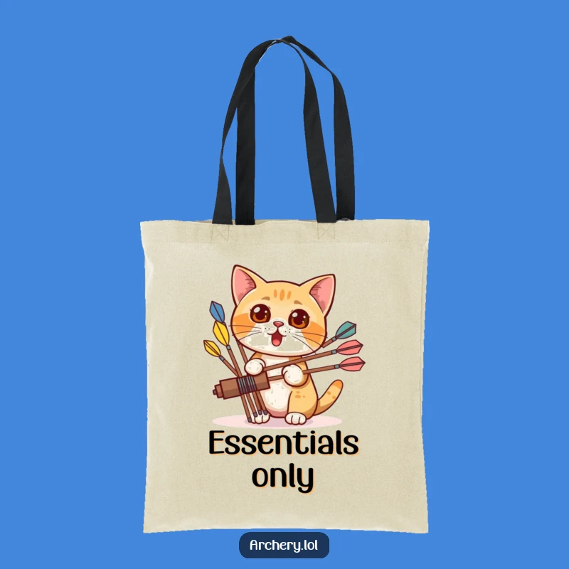 Funny Cat Archer Tote: Carry Your Goods with a Surprise - A Funny Gift