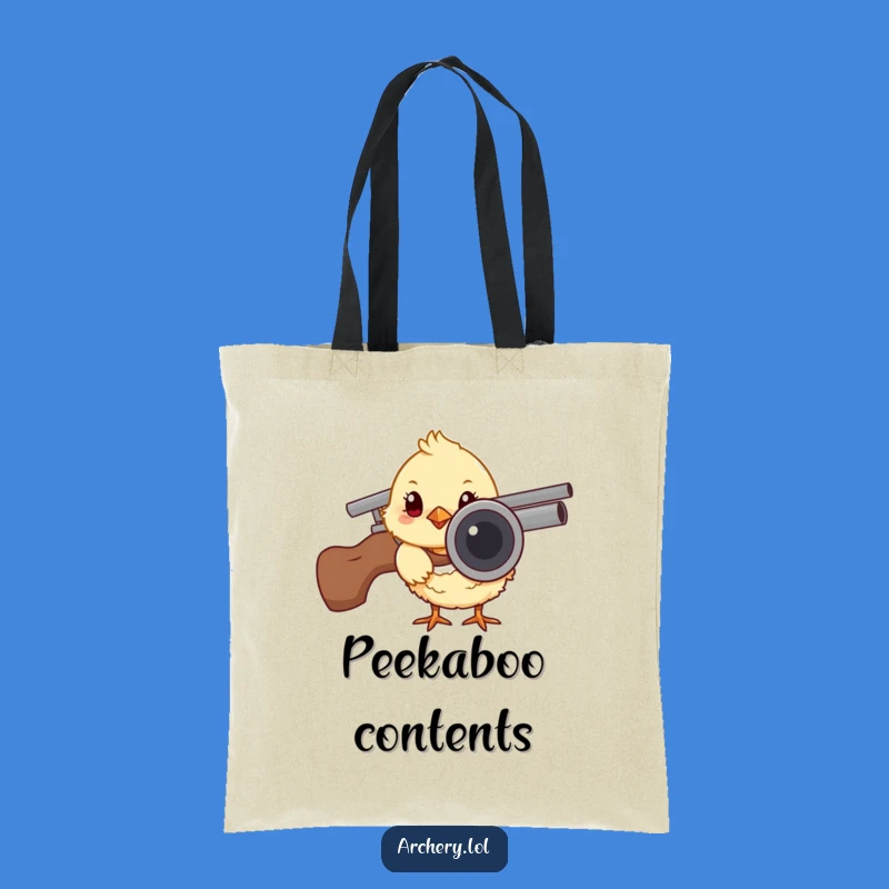 Funny Chick Archer Tote Bag: Carry Your Curiosity, Hilarious Bag for Bird Enthusiasts