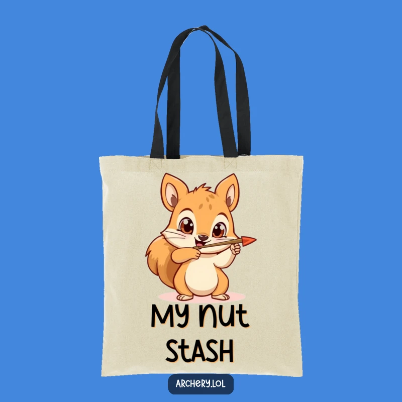 Funny Squirrel Archer Tote Bag: Determined Aiming Eco-Friendly Carryall