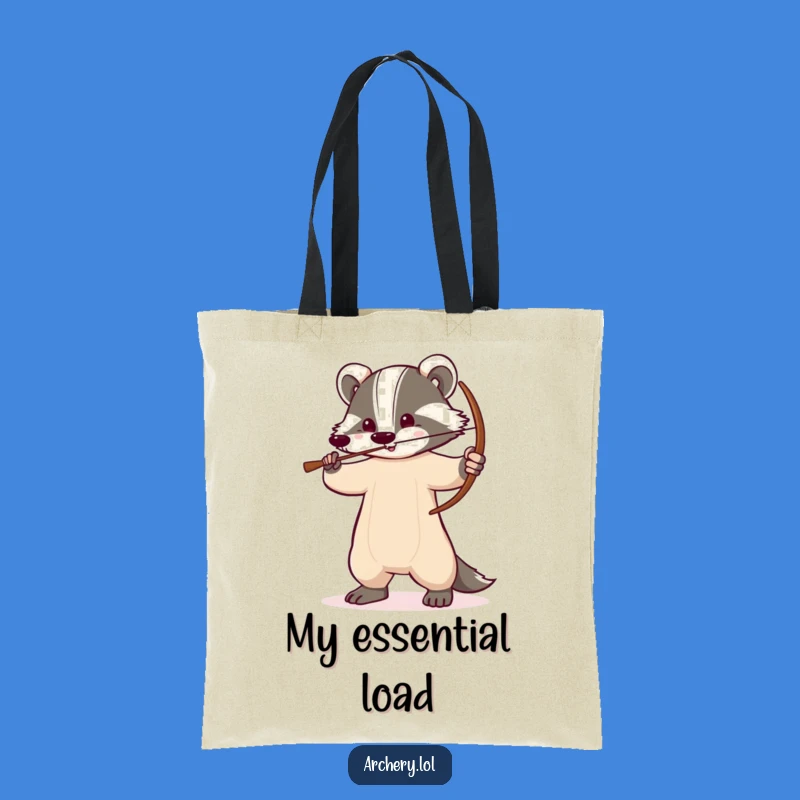 Funny Badger Bowman Tote Bag: Woodland Accessory, Perfect Shopping Gift