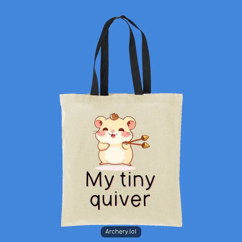 Funny Hamster Archer Tote Bag: Cute Small Animal Accessory, Perfect Gift