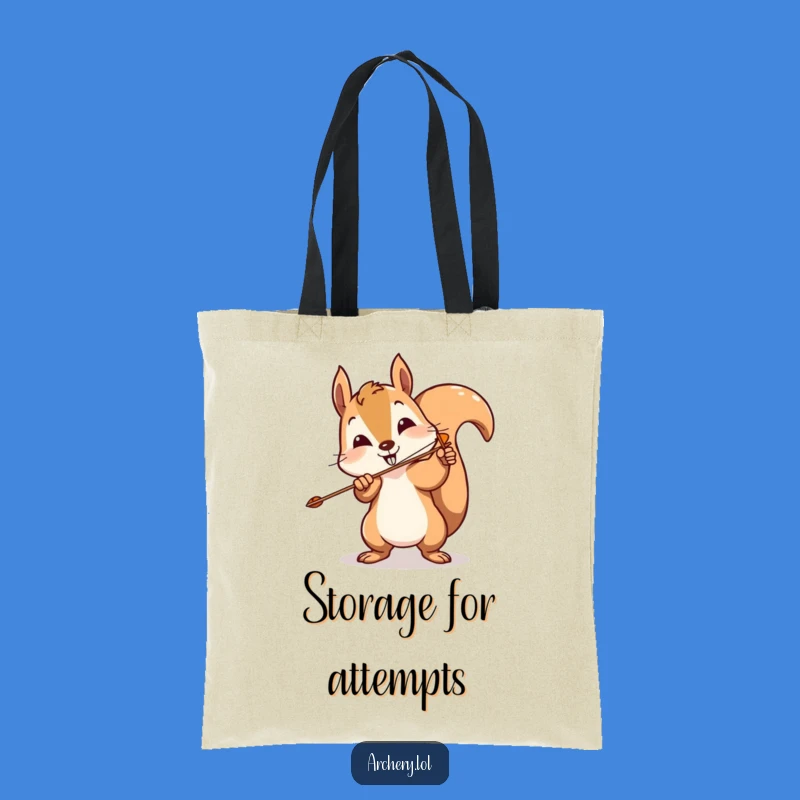 Funny Squirrel Archer Tote Bag: Comical Carry, Perfect Practical Funny Gift